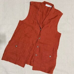 Vintage Oversized Linen Vest Button Down ✨ Final Price ✨